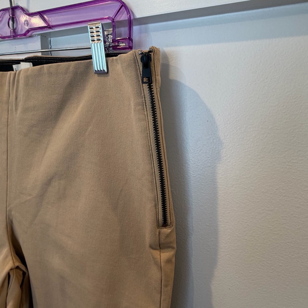 Everlane Women's Bi-Stretch Work Pants Mid Rise Slim Leg Cornstalk Tan Beige 12 - Picture 3 of 7